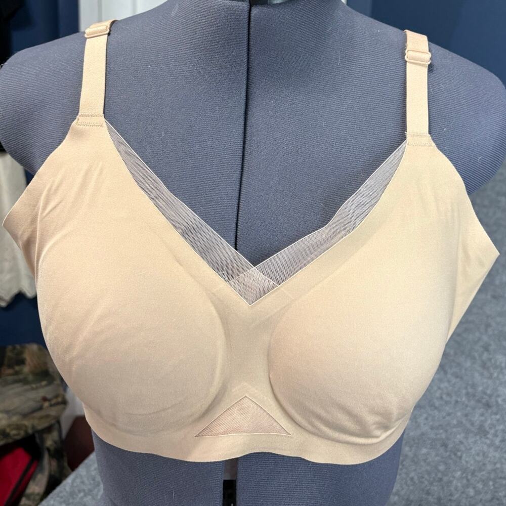 Honeylove Wireless Bra XL Beige Nude Smoothing Support Shapewear NWOT - Picture 7 of 7